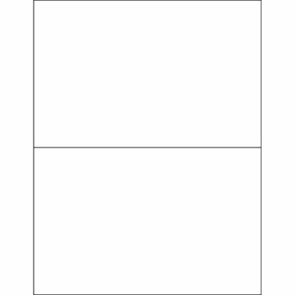 Bsc Preferred 8-1/2 x 5-1/2'' White Rectangle Laser Labels, 200PK S-5044